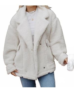 Katydid Sherpa Teddy Jacket - Gray