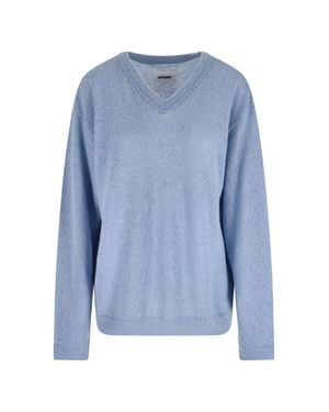 MYTHINKS Alpaca Blend Sweater, Light - Blue