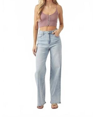 Risen High Rise Wide Flare Jeans - Blue