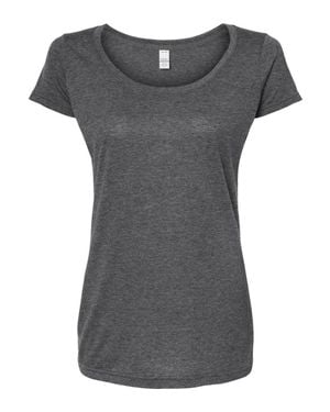 Tultex Poly-Rich Scoop Neck T-Shirt - Gray