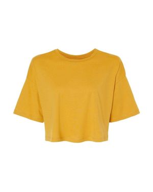 Bella Canvas Jersey Crop Tee - Yellow