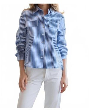 Joh Jenn Shirt With Pleating Details - Blue