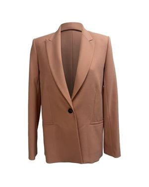 Victoria Beckham Victoria Single-Breasted Blazer - Brown