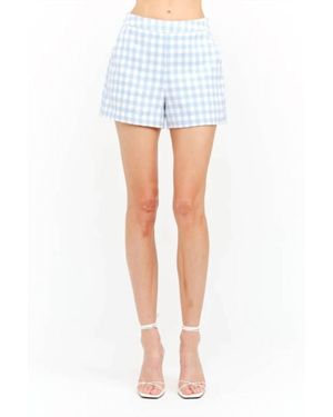 SOFIA The Label Newport Gingham Shorts - Blue
