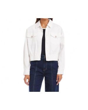 Karen Kane Novelty Button Jean Jacket - White