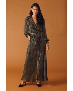 TRUEDAMES Moments Of Clarity Woven Jumpsuit - Brown