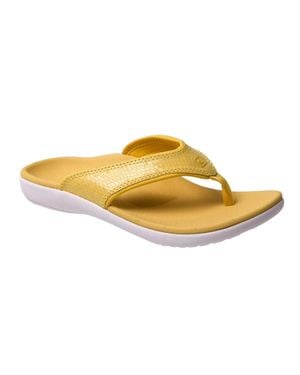 Spenco Yumi Gecko Sandals Round Toe Slip-On Slide Jzz1060 - Yellow
