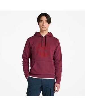 Timberland Northwood Us Tree Logo Brushback Hoodie - Red