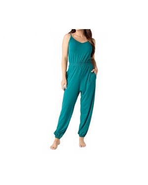 Coco + Carmen Knit Spaghetti Strap Jumpsuit - Blue