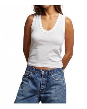 PERFECTWHITETEE Khara U-Neck Tank Top - Blue