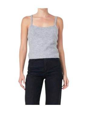 Endless Rose Knit Tank Top - Blue
