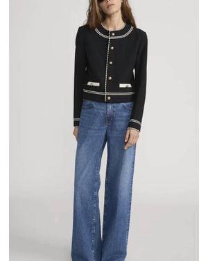 FRAME Prim Button Front Jacket - Blue
