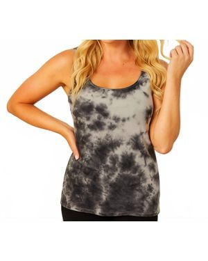 French Kyss Tie Dye Tank Top - Gray