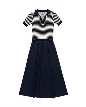 Purotatto Knitted Body Dress - Blue