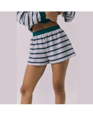 Chaser Brand Resort Stripe Shorts - Blue