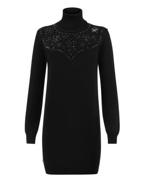 Philipp Plein Turtle Neck Ls Stars - Black