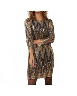 EsQualo Sequin Dress - Metallic