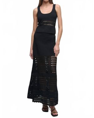 Jonathan Simkhai Fitzgerald Open Stitch Knit Tank - Black