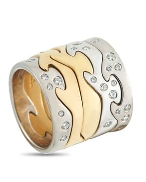 Georg Jensen Fusion 18K And Diamond 5 Piece Puzzle Ring Gj13-051926 - Metallic