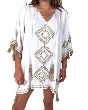 Skemo Bling Short Kaftan - White