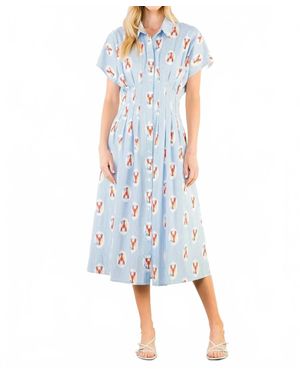 Thml Lobster Stripe Midi Dress - Blue