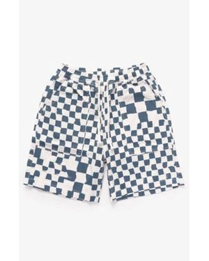 Service Works Drill Printed Chef Shorts - Blue
