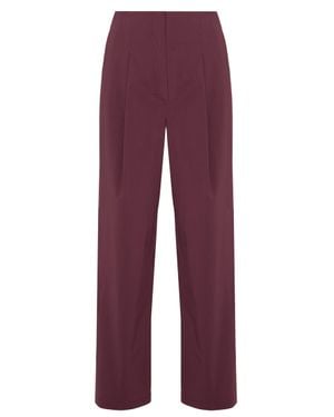 Beatrice B. Croc Fabric Plum Pants - Purple