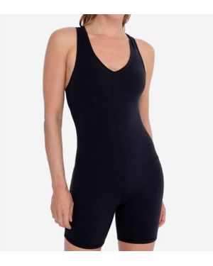 Mono B Racerback V Neck Shortsie - Blue