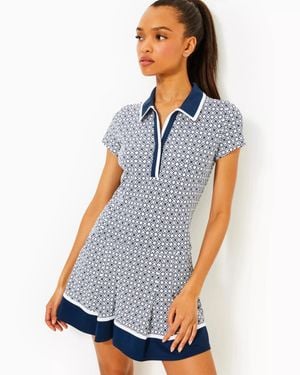 Lilly Pulitzer Upf 50+ Luxletic Jessamy Dress Tennis Gbo1275 - Blue