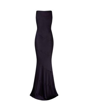 SERENA BUTE LONDON Silk Spiral Evening Dress - Blue