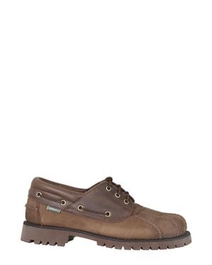 Sebago Total Dark Tucker Oiled Nappa Leather Moccasin Shoes - Brown