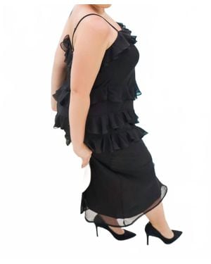 Never Fully Dressed Molly Midi Dress - Black