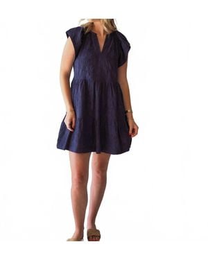 Anthem the Label Embroidered Eyelet Everyday Dress - Blue
