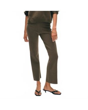 White + Warren Superfine Organic Cotton Kick Flare Pants - Green