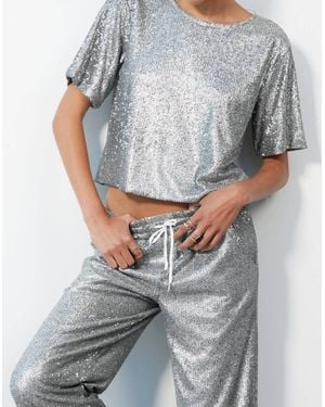 Bobi Keyhole Back Cropped Tee - Gray