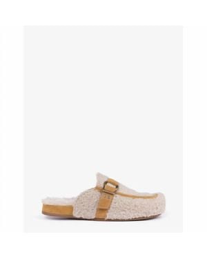 Penelope Chilvers Storm Wool-Lined Slide Sandal - Natural