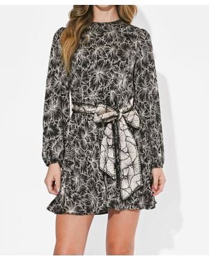 Adelyn Rae Sasha Pleated Mini Dress - Black