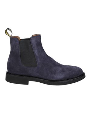 Doucal's Beatles Suede Elastic Ankle Boots - Blue