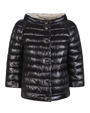 Herno Ultralight Reversible Quilted Polyamide Cape - Black
