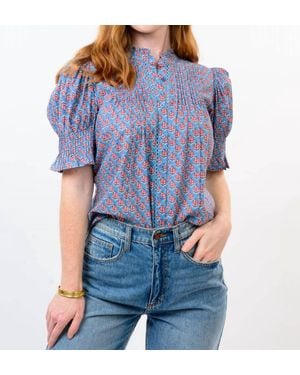 Ivy Jane Genevieve Floral Top - Blue
