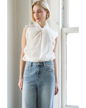 TRUEDAMES Shine For Us Organza Top - Blue