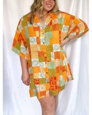 One And Only Collective Calypso Oversized Dress - Orange