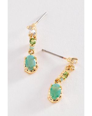 By Anthropologie Colorful Gemstone Drop Earrings - Blue