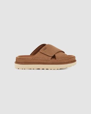 UGG Goldenstar Cross Slide - Brown