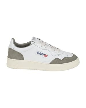 Autry Medalist Low Leather-Suede Low-Top Sneakers - White