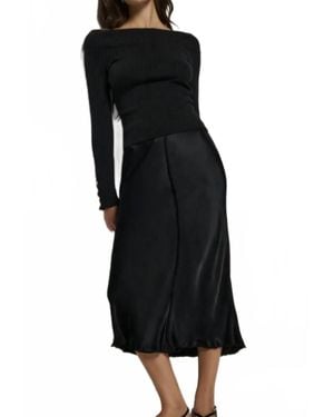 Nation Ltd Lola Bias Midi Skirt - Black