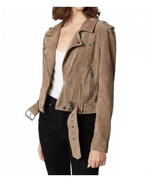 Blank NYC Suede Moto Jacket - Natural