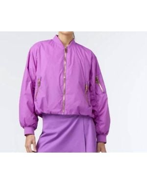 Goldbergh Isolana Zip-Up Bomber Jacket - Purple