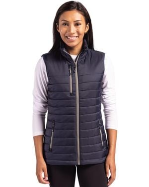 Clique Valhalla Full Zip Puffer Vest - Blue