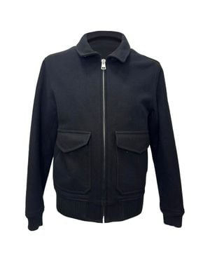 Sandro Zip-Up Utility Jacket - Blue
